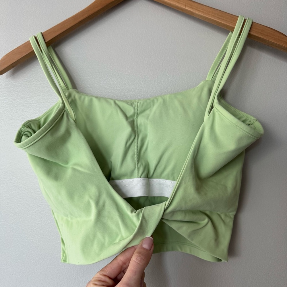 Lime Green Cross Back Sports Bra Size Medium - Picture 4 of 5